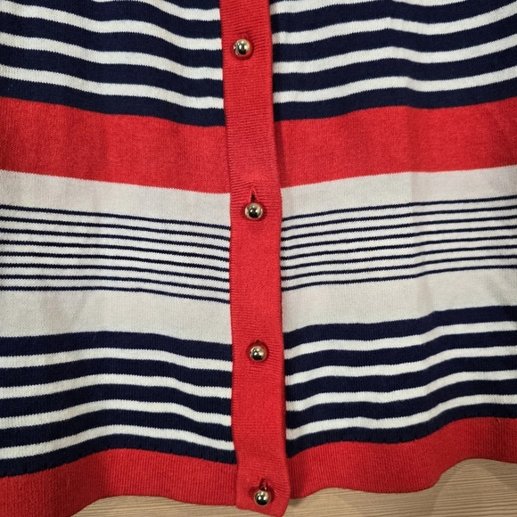 kate spade Orange/Red and Blue Striped Cardigan - Picture 4 of 10